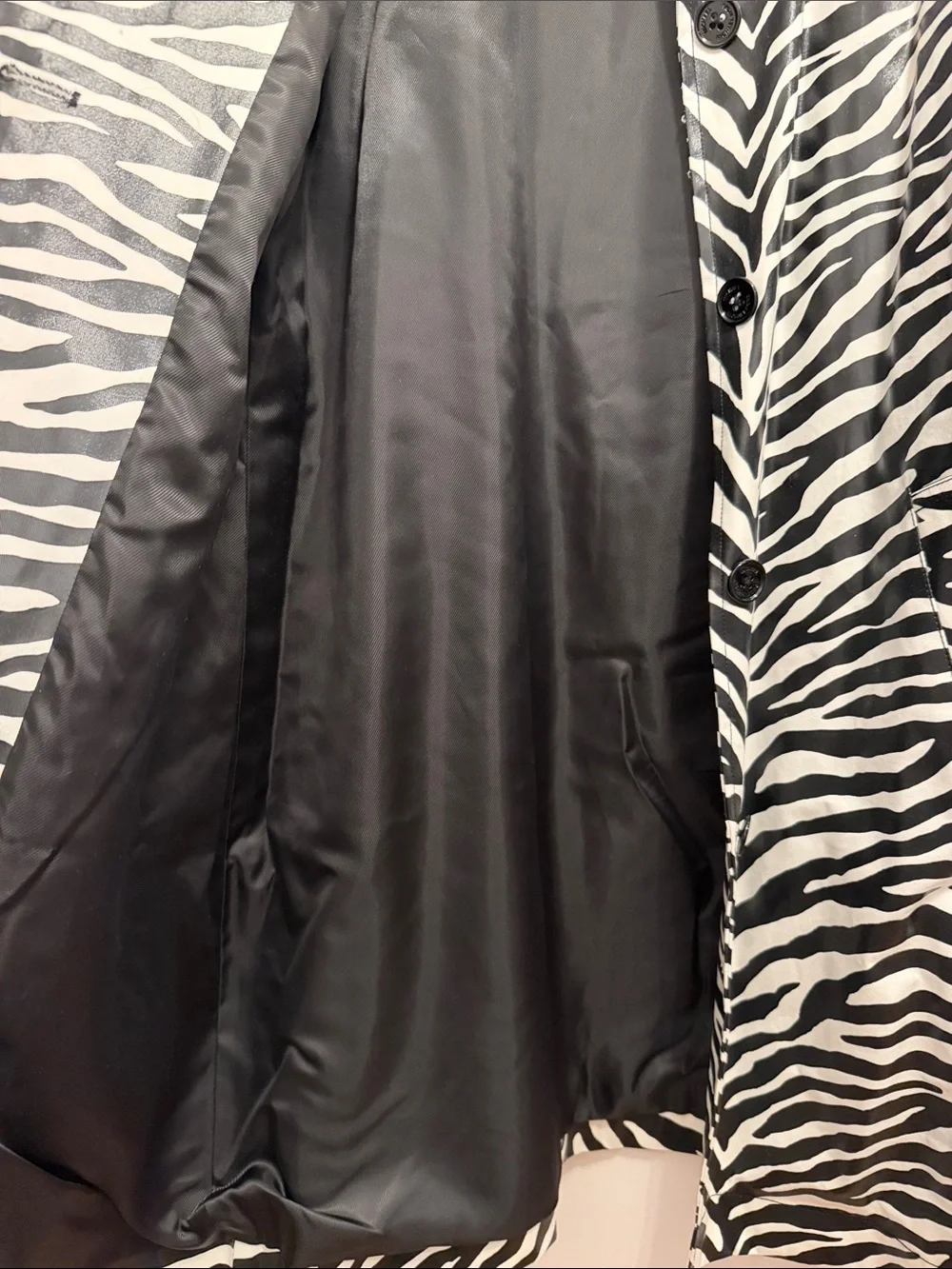 Michael Kors Zebra-Print Jacket - Black & White
